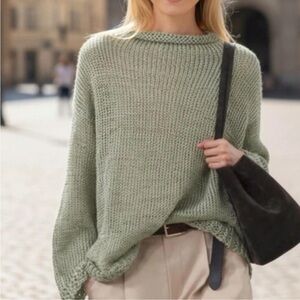 Zara Sage Green Knit Sweater